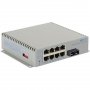 Omnitron 9443-2-18-1W | Omni Converter 8-Ports PoE+ 1000Base-T + 1 x SFP Port L2 Unmanaged 1U RM Ethernet Fiber Switch