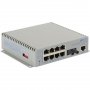 Omnitron 9521-1-18-9Z | Omni Converter 8-Ports PoE+ 1000Base-T + 1-Ports 1000Base-X L2 Managed Gigabit Ethernet Fiber Switch