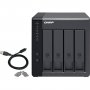 QNAP TR-004/48TB-REDPLUS | 4-Bay 3.5 SATA HDD USB 3.0 Type-C Hardware RAID External Enclosure USB-C To USB-A Cable Included Expansion Unit
