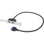 Siig AC-US0111-S1 | USB 3.0 2-Port Pass-Thru Adapter USB Type A Female USB 20.5 Black
