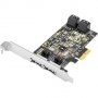 Siig SC-SA0R11-S1 | Quad Port SATA 6Gbps Controller Hybrid PCI Express Card