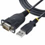 Startech 1P3FP-USB-SERIAL | 3ft (1m) USB to Serial Cable DB9 Male RS232 to USB Converter USB to Serial Adapter COM Port Adapter with Prolific IC