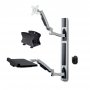 Startech 2PASTSC-WALL-MOUNT | Wall Mount Workstation Arm for CPU Keyboard and Monitors