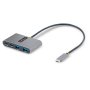 Startech 5G2A2CPDB-USB-C-HUB | 4-Port USB-C Hub with 100W Power Delivery Pass-Through 2x USB-A + 2x USB-C 5Gbps 1ft/30cm Long Cable Portable USB 3.0 Hub