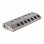 Startech 5G7AIBS-USB-HUB-NA | 7-Port Self-Powered USB-C Hub with Individual On/Off Switch Desktop/Laptop USB-C to USB-A Hub USB Type C Hub w/Power Supply