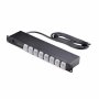 Startech 8NS8-RACK-MOUNT-PDU | 8-Outlet Horizontal Rack Mount PDU 1U Power Strip Outlet On/Off Switches