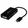 Startech DP2VGDVHD | 3-in-1 Mini DisplayPort to VGA DVI or HDMI Converter Travel Adapter