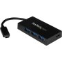 Startech HB30C3A1CFB | 5Gbps 4-Port USB-C Hub USB-C to 1x USB-C and 3x USB-A USB 3.0 Hub