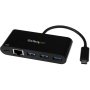 Startech HB30C3AGEPD | 3 Port USB-C Hub with Gigabit Ethernet & 60W Power Delivery Passthrough USB-C to 3xUSB-A 5Gbps USB 3.0 Type-C Adapter Hub