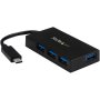 Startech HB30C4AFS | 4 Port USB C Hub USB-C to 4x USB-A (USB 3.0/3.2 Gen 1 SuperSpeed 5Gbps) USB Bus or Self Powered BC 1.2 Charging Hub