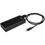 Startech HB30C5A2CST | 7 Port USB C Hub 2x USB-C & 5x USB-A Mountable Metal USB 3.0 Type-C Hub 5Gbps USB 3.2 Gen 1 Self Powered BC 1.2