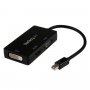 Startech MDP2VGDVHD | 3-in-1 Mini DisplayPort to VGA DVI or HDMI Converter Travel Adapter