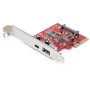 Startech PEXUSB311AC3 | 2 x Ports 10Gbps USB A & USB C PCIe Card Adapter USB 3.2 Gen 2 PCI Express Expansion Add On Card Windows macOS Linux