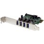 Startech PEXUSB3S4V | 4 x Ports PCI Express PCIe SuperSpeed USB 3.0 Controller Card Adapter with UASP 5Gbps SATA Power