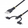 Startech RLTCUB1MBK | 1m USB Multi Charging Rugged Cable
