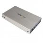 Startech S3510SMU33 | 3.5in Silver USB 3.0 External SATA III Hard Drive Enclosure with UASP Portable External HDD